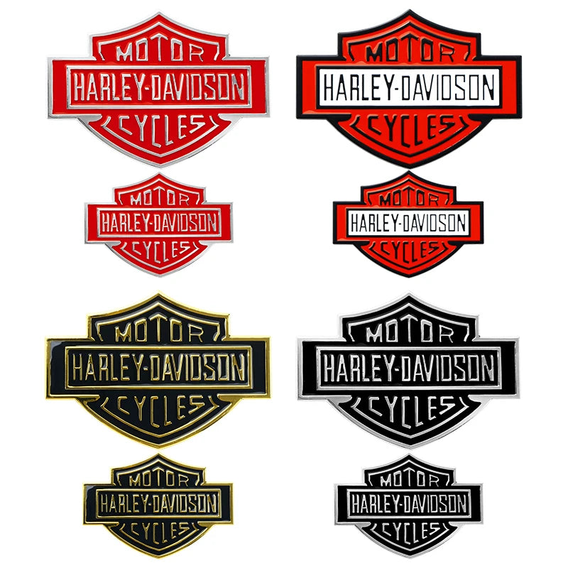 2PCS HD Motorcycle Basic Logo Metal Stickers by RiderOut™