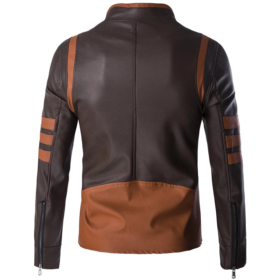 Slim Fit Retro Locomotive Logan PU Leather Jacket by RiderOut