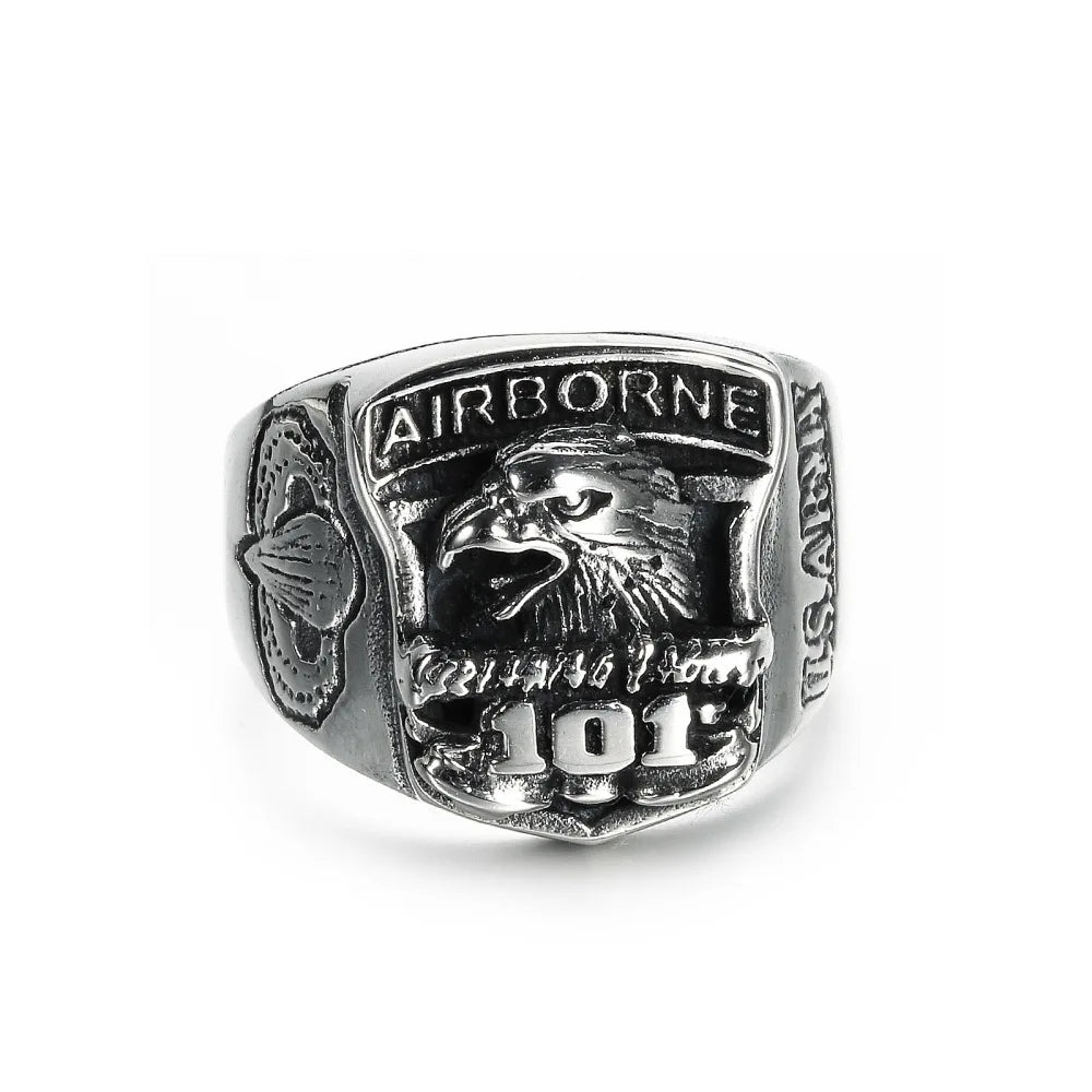 US Army Air Force 101 Eagle Totem Retro Ring by RiderOut™