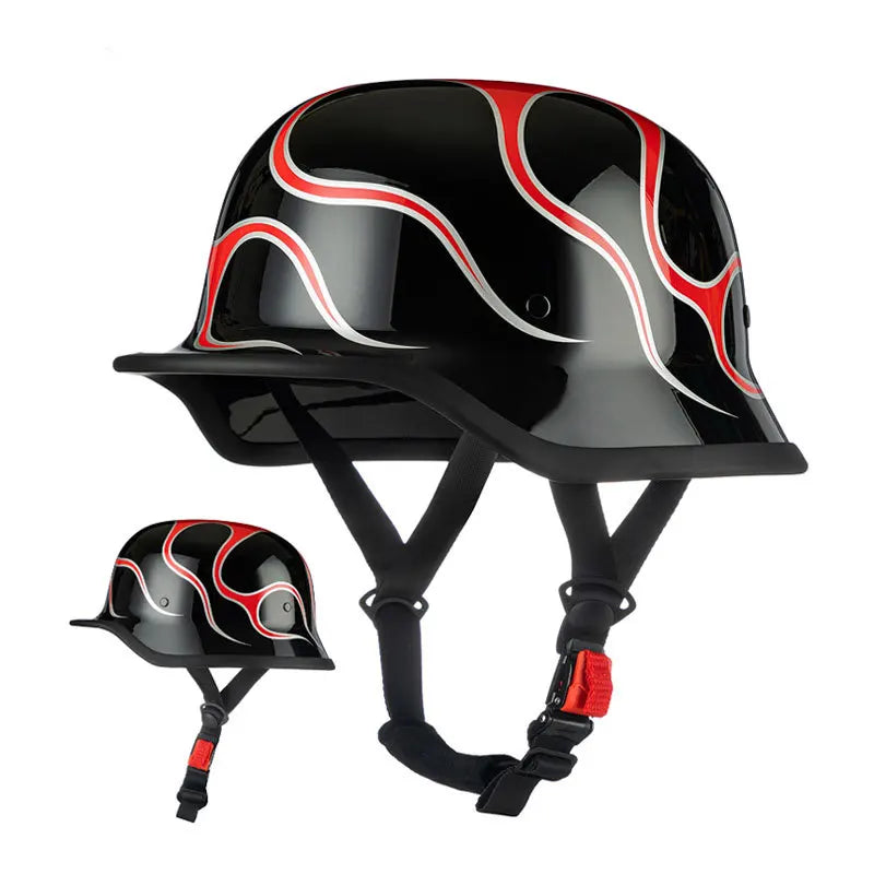 Vintage Classic German Retro Motorcycle Helmet by RiderOut™