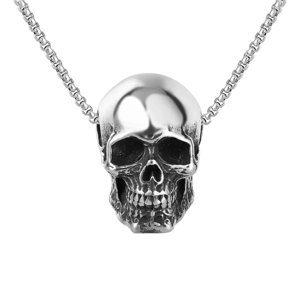 Vintage Skull Pendant Punk Necklace by RiderOut™