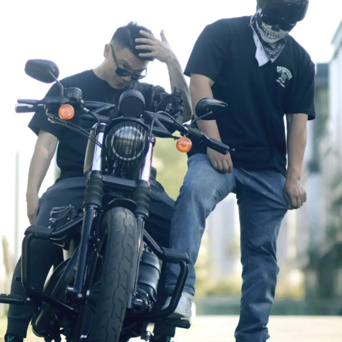 Black Sportster HD Engine American Vintage T-shirt by RiderOut™