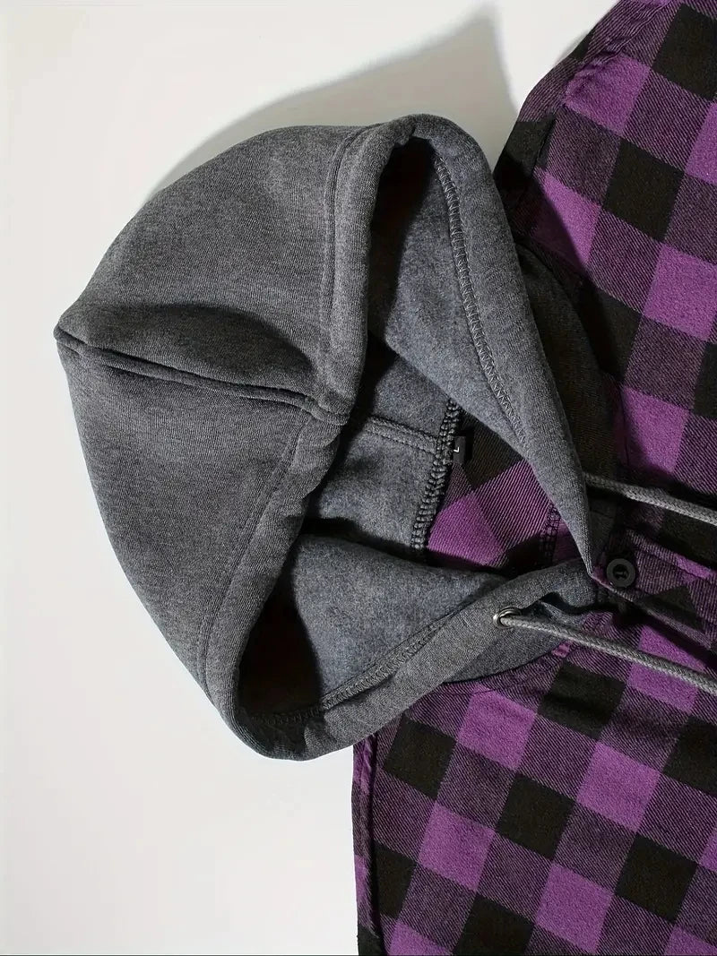 Long Sleeved Plaid Hooded by RiderOut