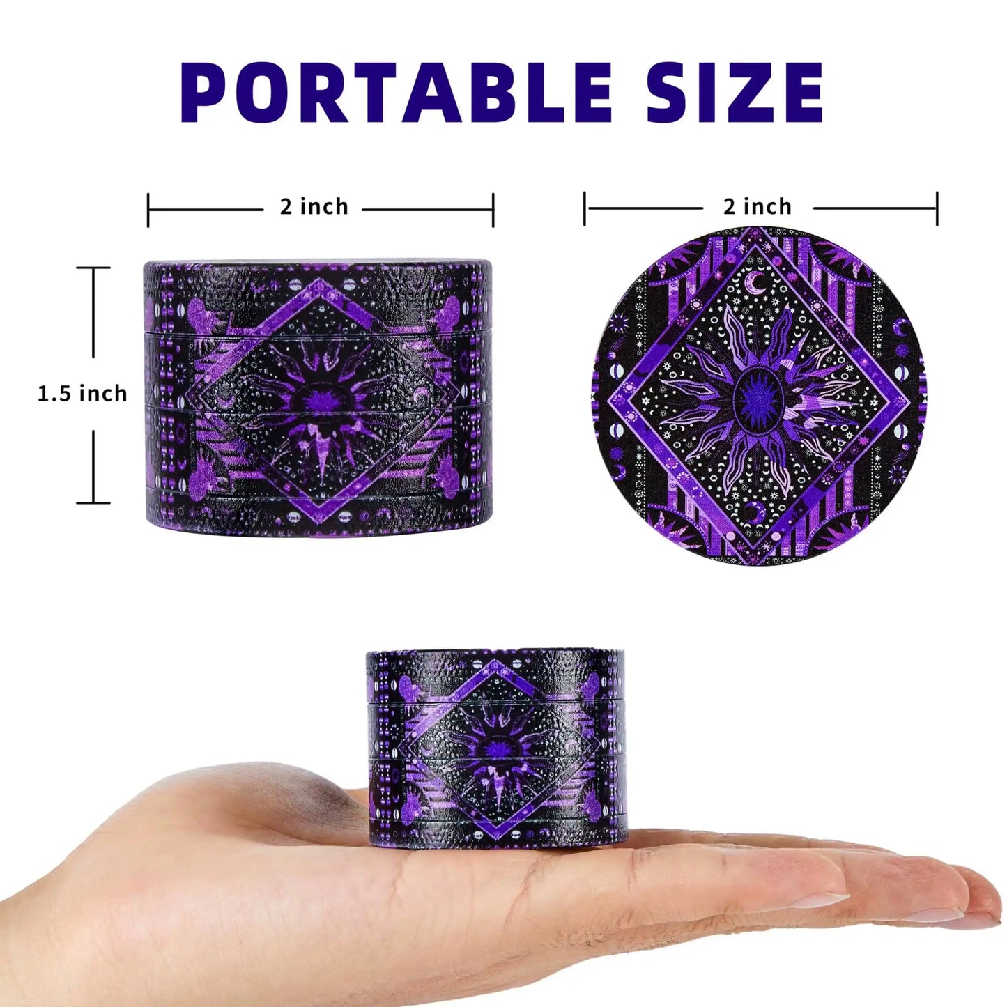 4-Layer Spice Grinder with Pollen Catcher by RiderOut™