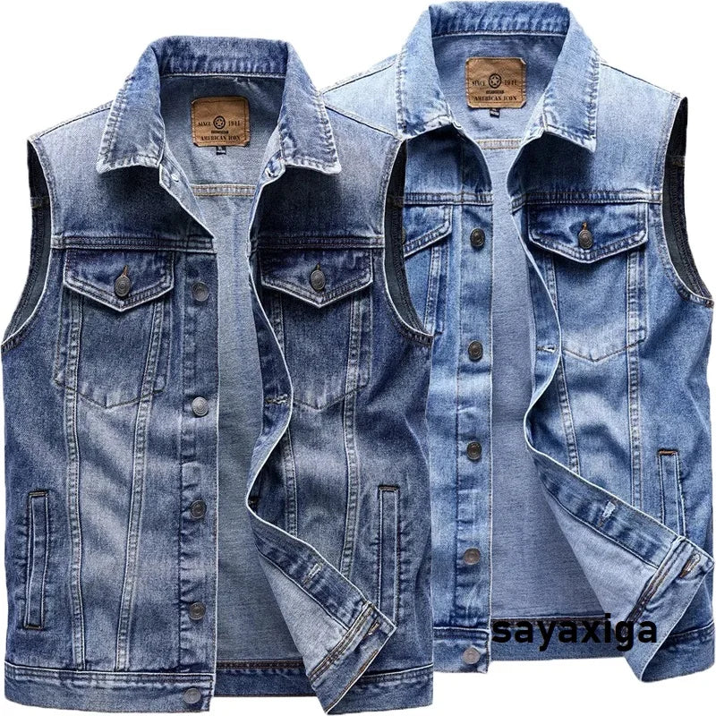 Cargo Denim Vest by RiderOut
