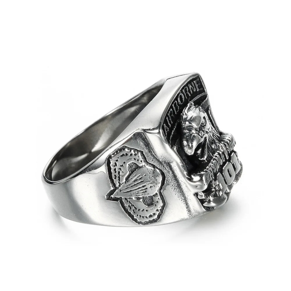 US Army Air Force 101 Eagle Totem Retro Ring by RiderOut™