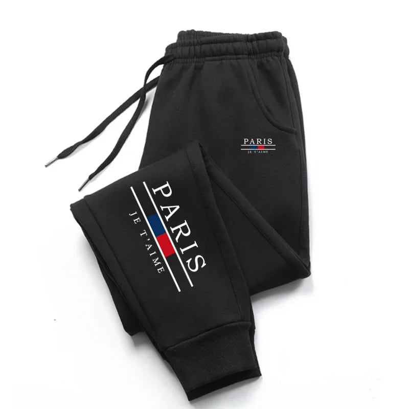 PARIS Letter Print Jogging Pants by RiderOut