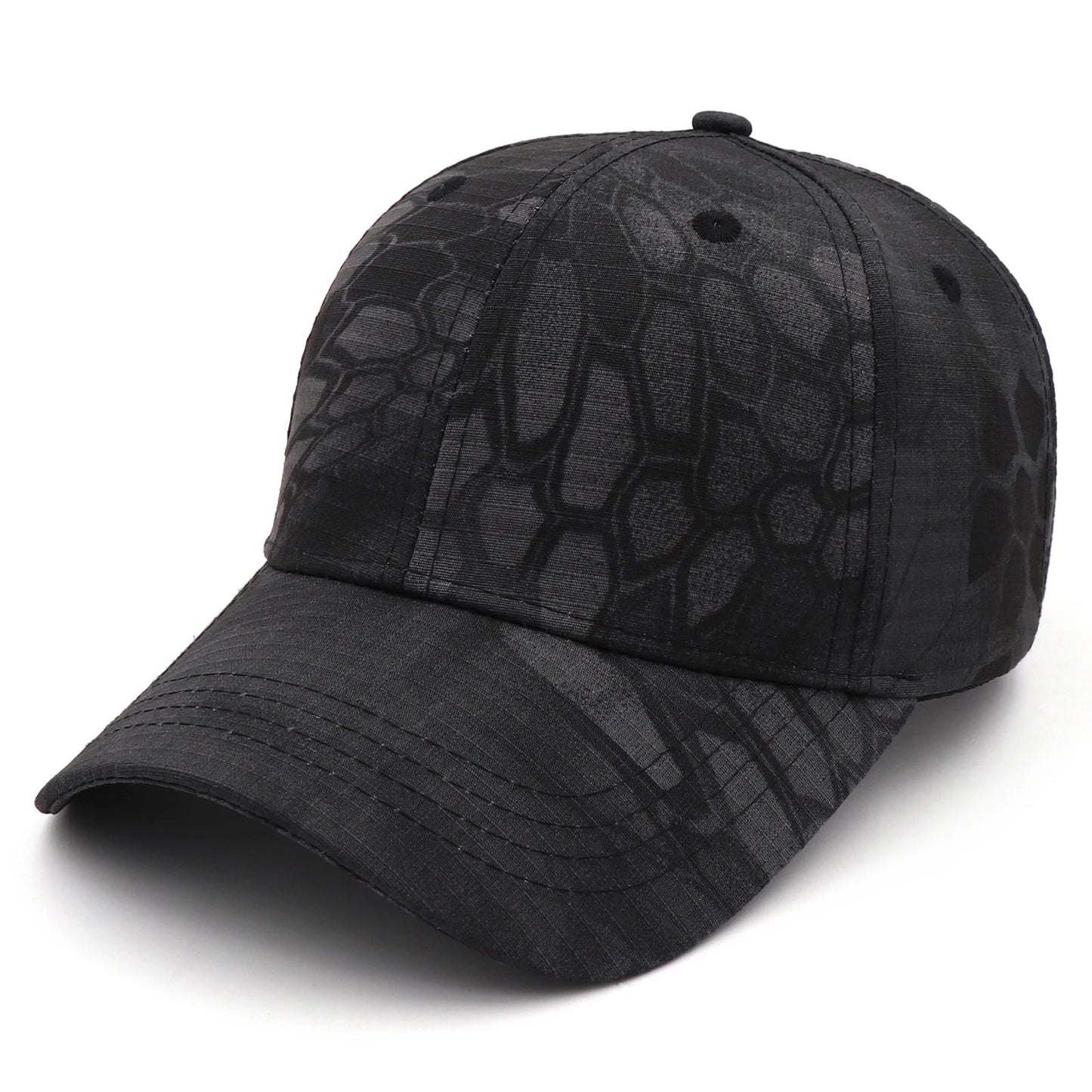 Black Python Camouflage Baseball Cap by RiderOut