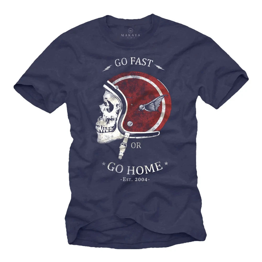 Vintage Motorcycle Helmet Biker T-shirt by RiderOut™