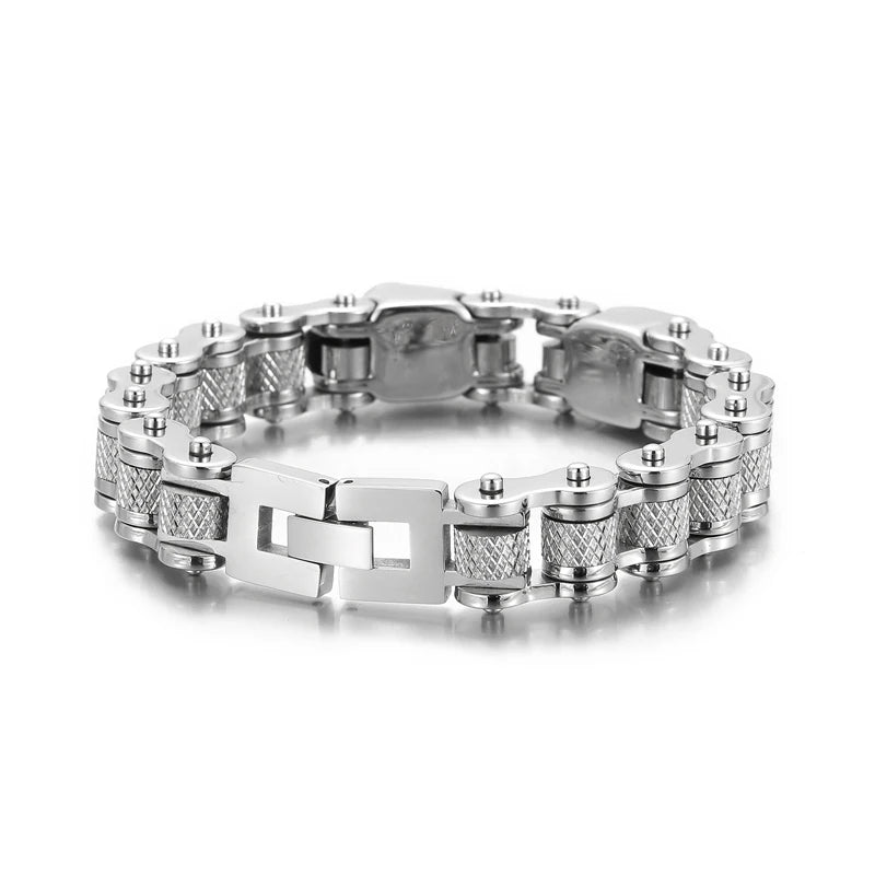 Gothic Skull Head Charm Motorcycle Chain Bracelet by RiderOut™
