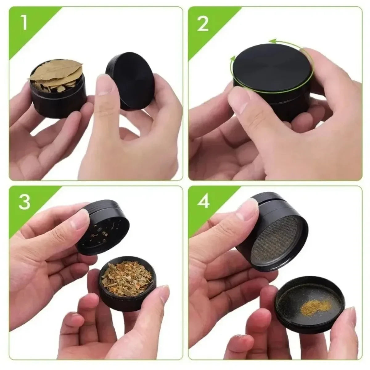 Metal Herb Grinder 4-Layers Spice Nut Crusher by RiderOut™