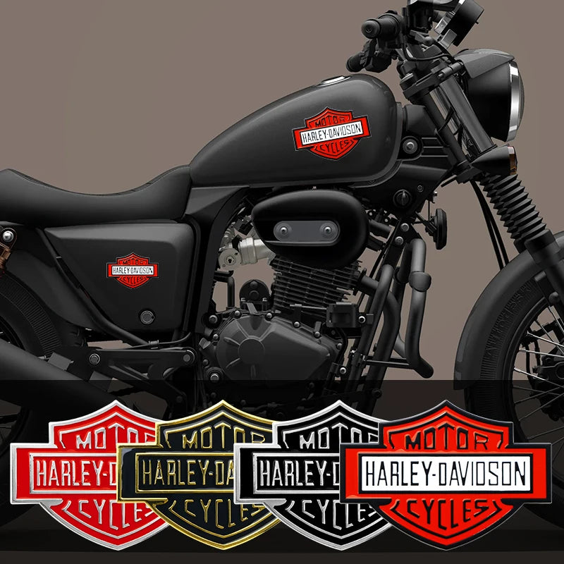 2PCS HD Motorcycle Basic Logo Metal Stickers by RiderOut™
