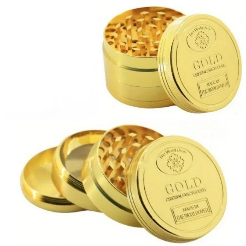 Metal Gold Manual Herb Grinder 4-Layer by RiderOut™