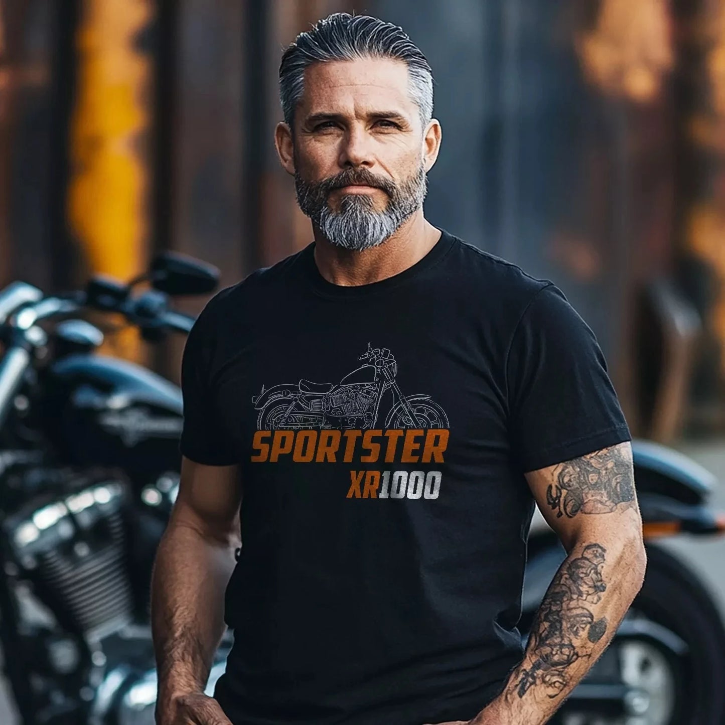 Black HD Sportster XR Motorcycle T-Shirt by RiderOut™