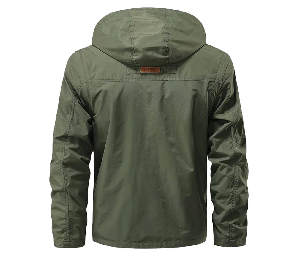 Multi-pocket Windbreaker Hooded Jacket by RiderOut