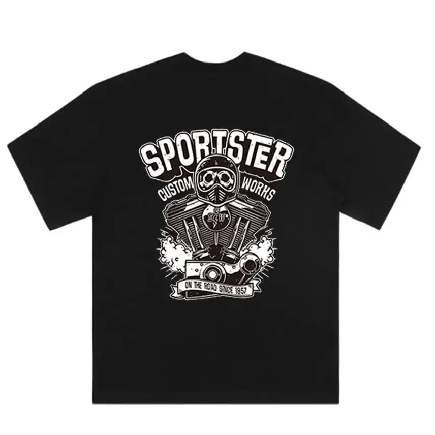 Black Sportster HD Engine American Vintage T-shirt by RiderOut™