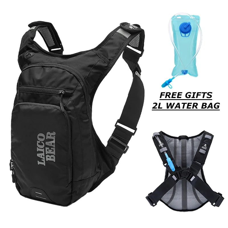 Motorcycle Hydration Backpack Built-in 2L Water Bag by RiderOut™