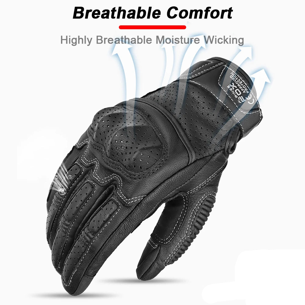 Vintage Leather Motorcycle Gloves by RiderOut™