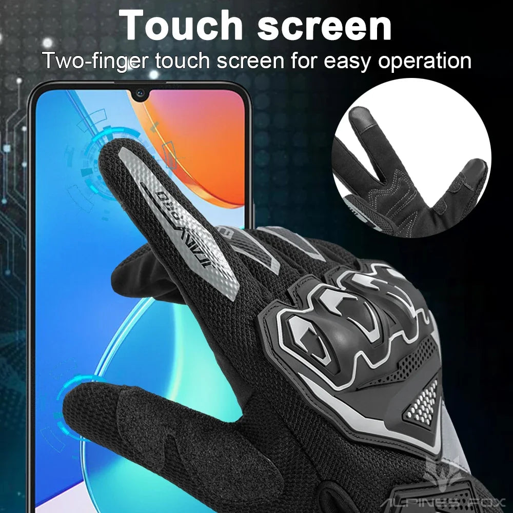 Breathable Anti-fall Touch Screen Motorbike Riding Gloves by RiderOut™
