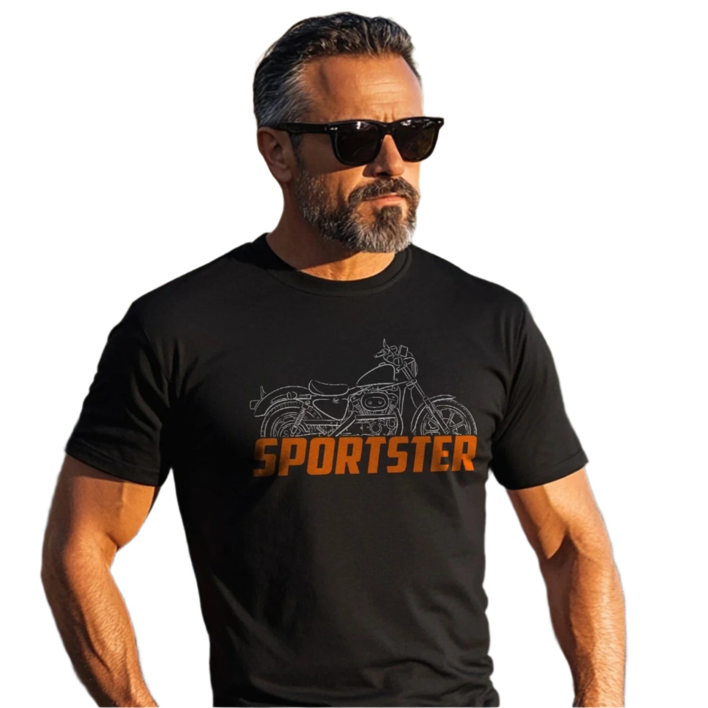 Black HD Sportsters Motorcycle T-Shirt by RiderOut™