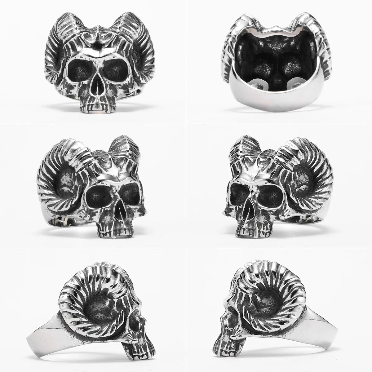 Gothic Satan Skull Ring by RiderOut™