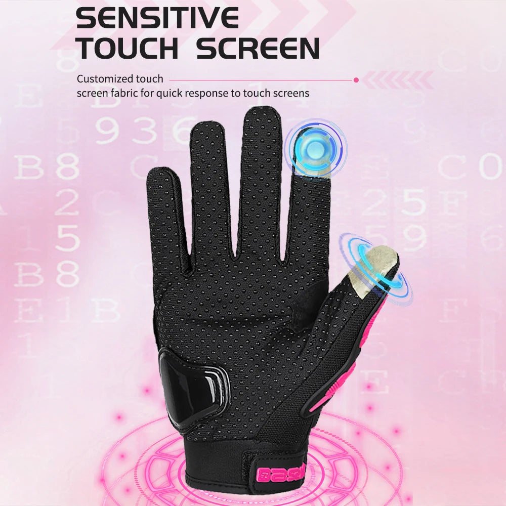 Summer Lady Pink Motorcycle Gloves by RiderOut™