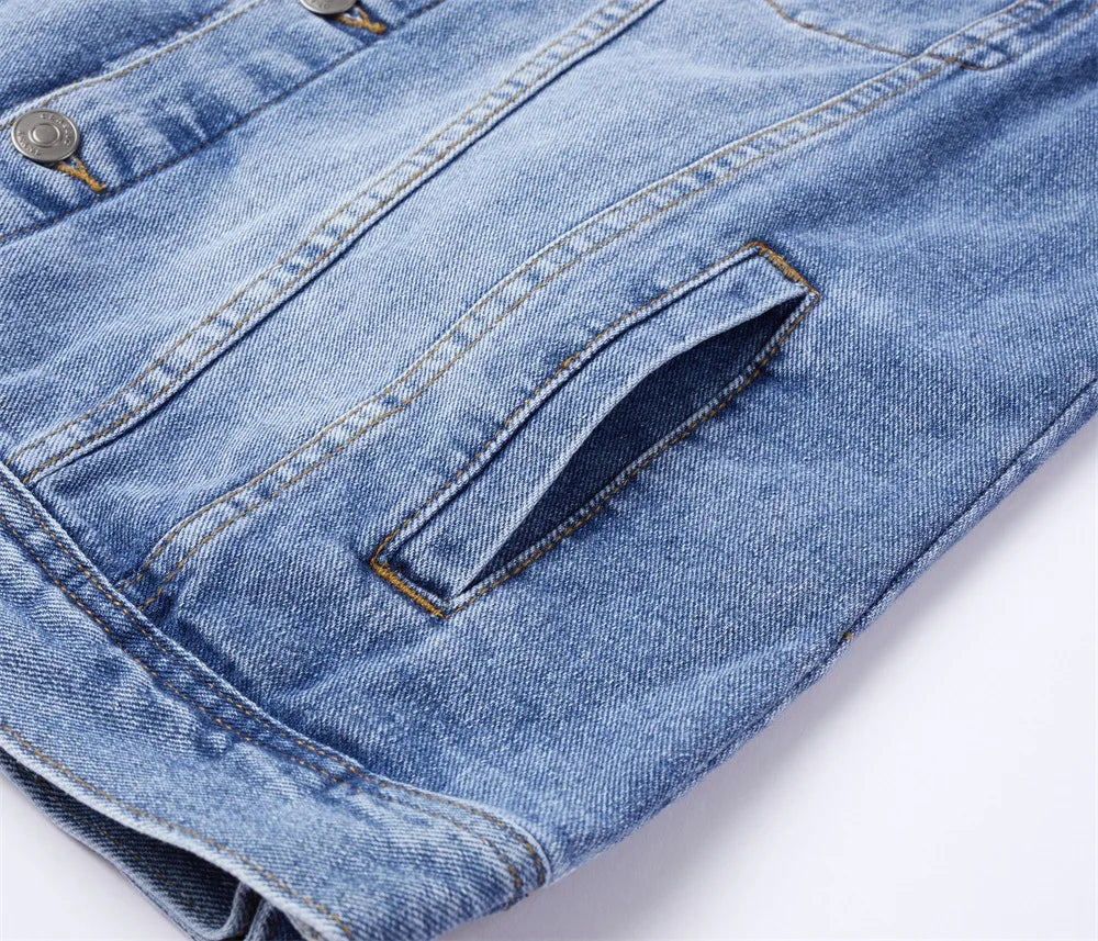 Cargo Denim Vest by RiderOut