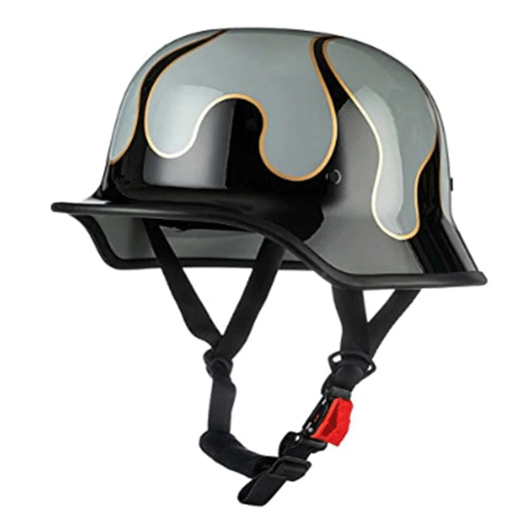 Vintage Classic German Retro Motorcycle Helmet by RiderOut™