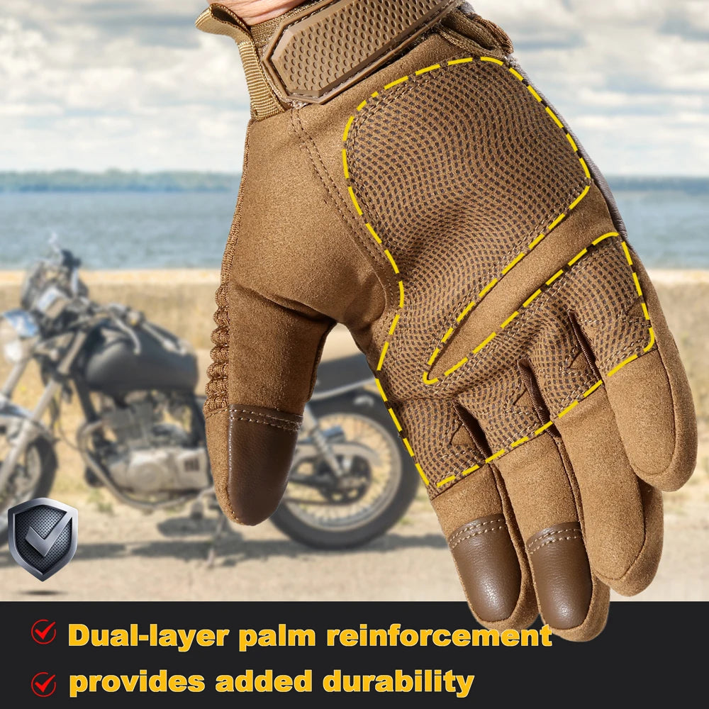 Non-slip Protective Motorcycle Full Finger Gloves by RiderOut™