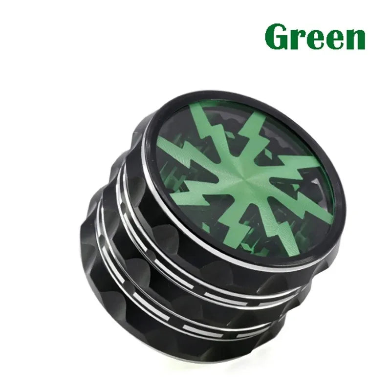 2.5inch Hand Crank Aluminium Grinder with Clear Top by RiderOut™