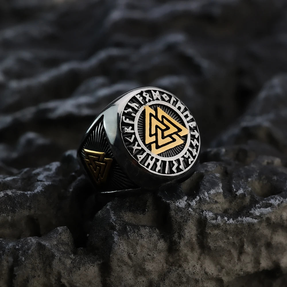 Viking Letter Retro Ring by RiderOut™