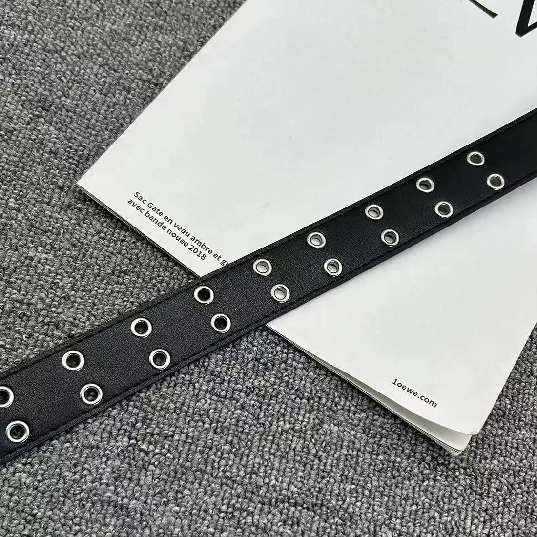 Black PU Leather Punk Style Belt by RiderOut™