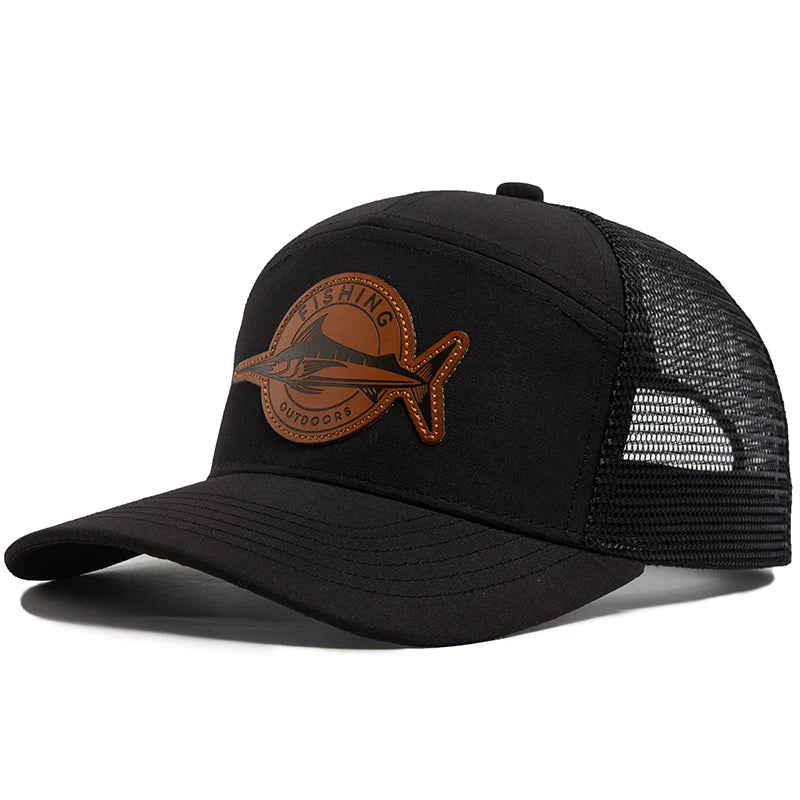 Shark Leather Label Baseball Cap by RiderOut™