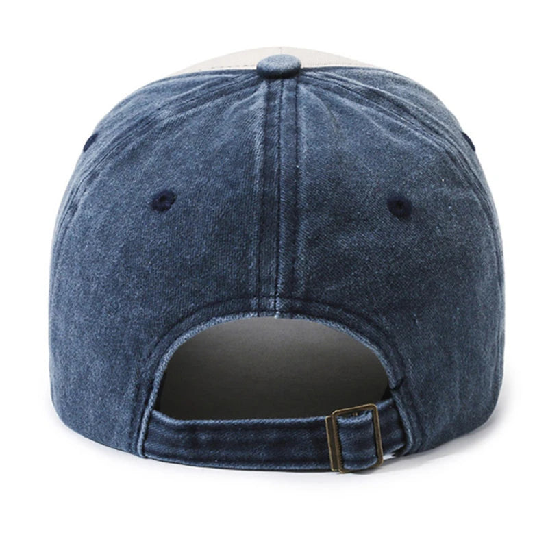 Washed Cotton WOLF Embroidery Vintage Baseball Cap by RiderOut™