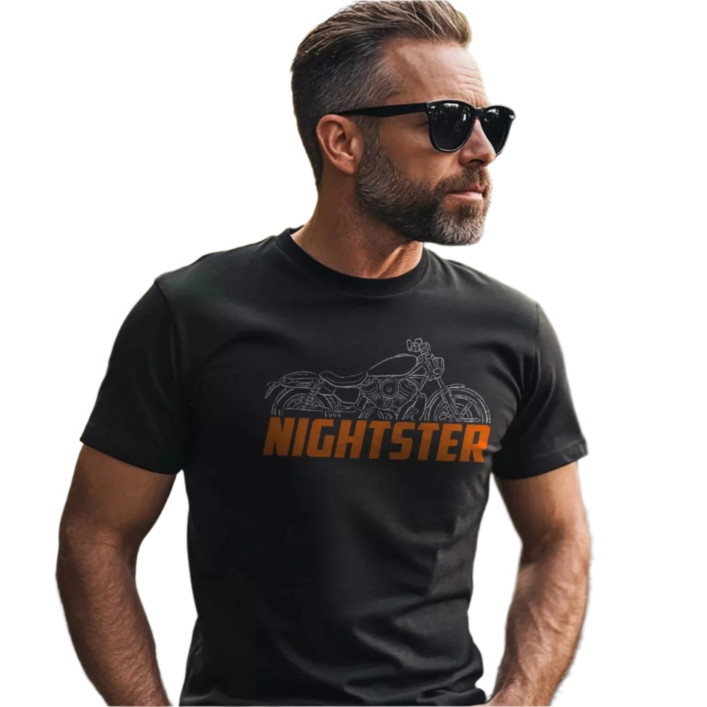 Black HD Nightster Motorcycle T-Shirt by RiderOut™