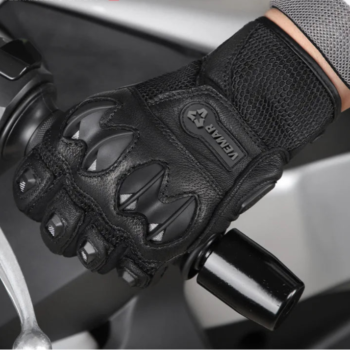 Genuine Sheepskin Leather Motorcycle Gloves by RiderOut™