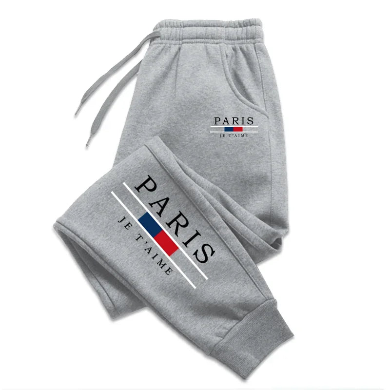 PARIS Letter Print Jogging Pants by RiderOut