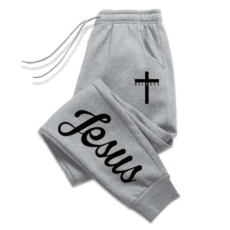 Jesus Cross Drawstring Casual Track by RiderOut
