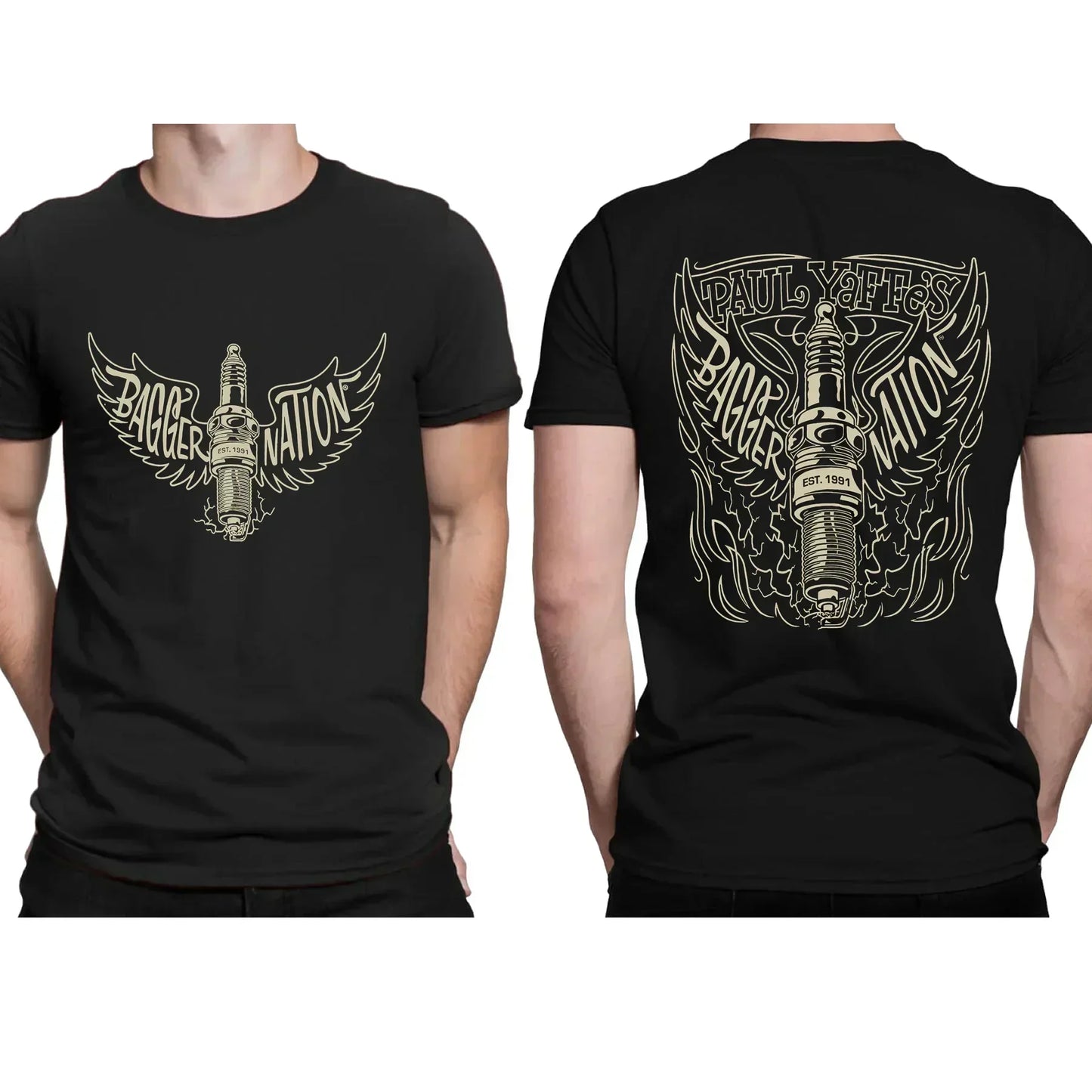 Black Essential Motorcycle Speed Junkies T-shirts by RiderOut™
