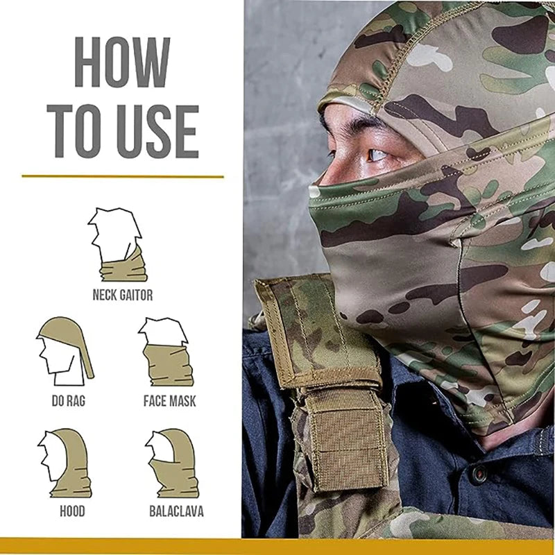 Tactical Camouflage Full Face Camo Bandana by RiderOut™