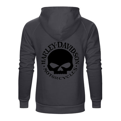 H D Skull Logo Cotton Hoodie for Riders by RiderOut™