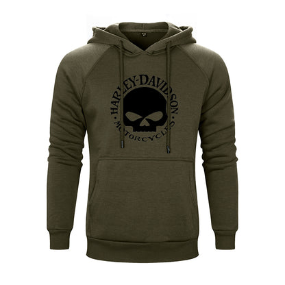 H D Skull Logo Cotton Hoodie for Riders by RiderOut™