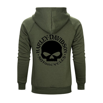 H D Skull Logo Cotton Hoodie for Riders by RiderOut™