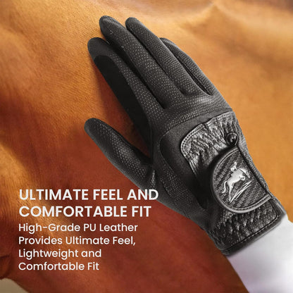 Premium PU Leather Riding Gloves by RiderOut