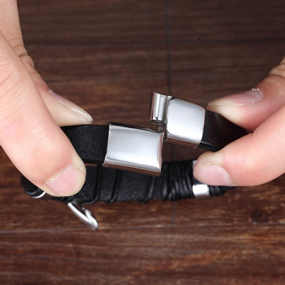 Skull Pattern Leather Bracelet by RiderOut