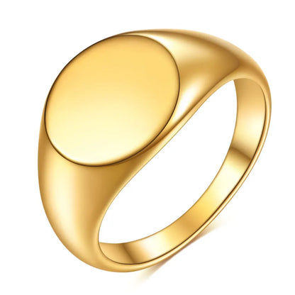 Square Band Flat Top Signet Ring by RiderOut™