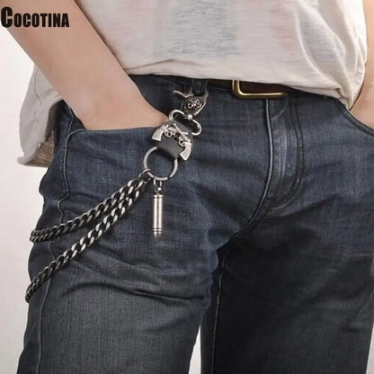 Punk  Metal Waist Chain 2 Lines Jeans Adjustable by RiderOut