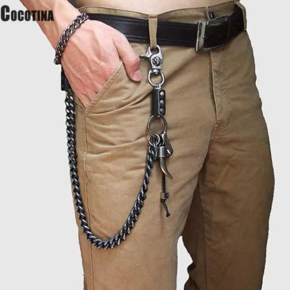 Punk  Metal Waist Chain 2 Lines Jeans Adjustable by RiderOut