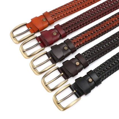 Genuine Leather Braided Vintage Belts by RiderOut