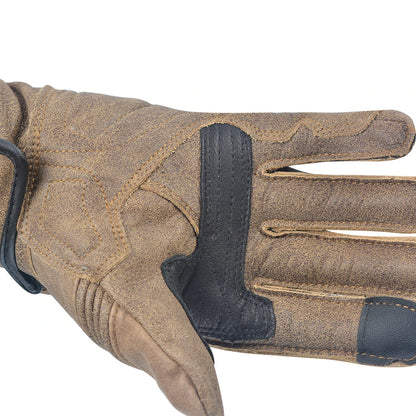 Dark Brown Vintage Motorcycle Retro Leather Gloves by RiderOut